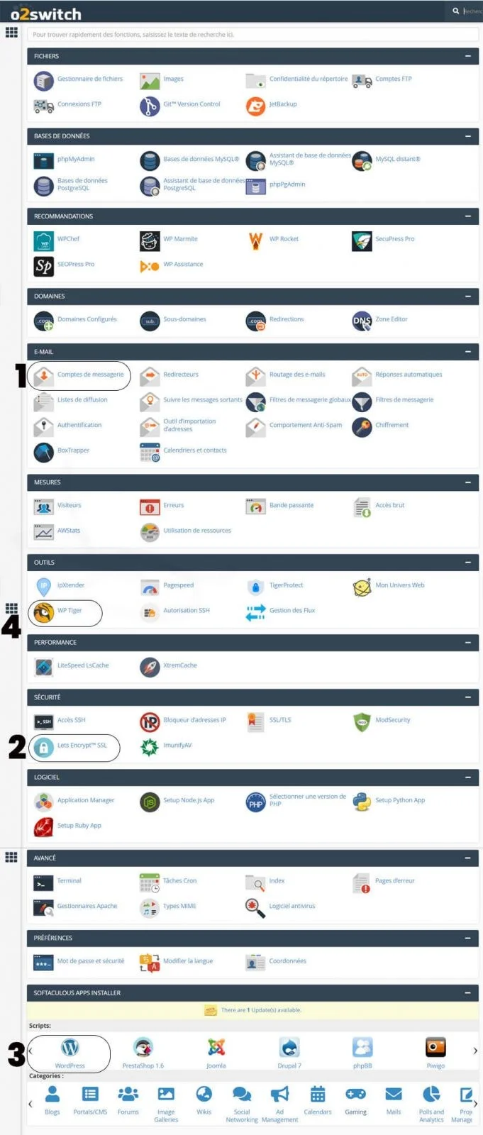 cpanel2 CPanel o2switch