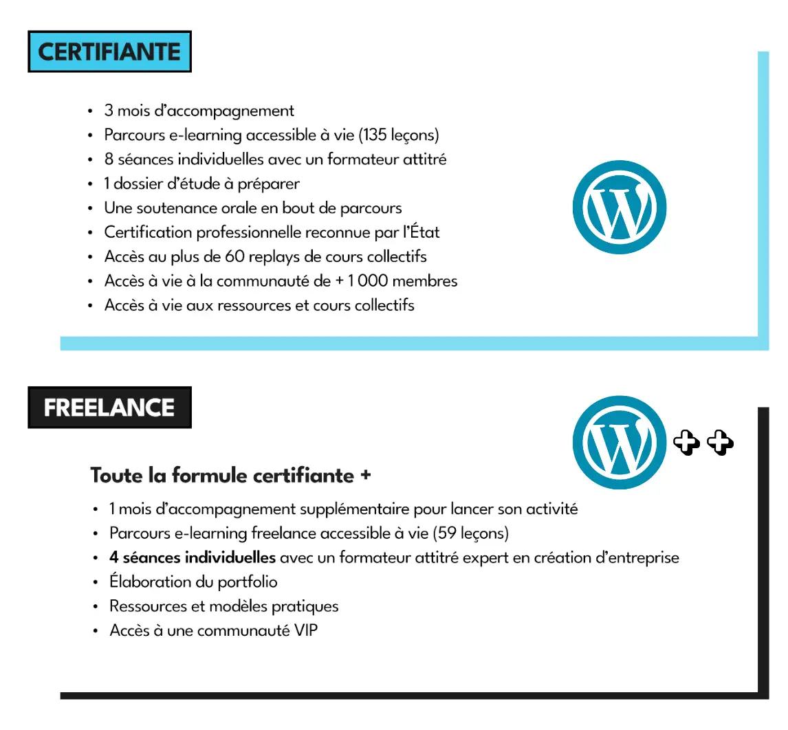 freelance La formule Freelance de la formation WordPress