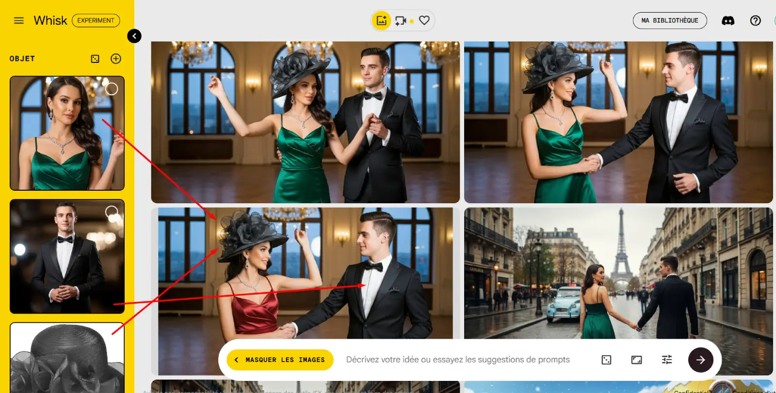 Fusionner des images avec Google Whisk